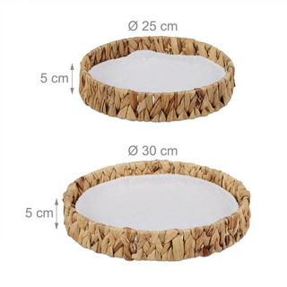 Northix 2er-Set Obstschalen aus Wasserhyazinthe  