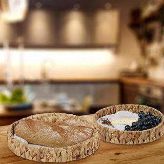 Northix 2er-Set Obstschalen aus Wasserhyazinthe  