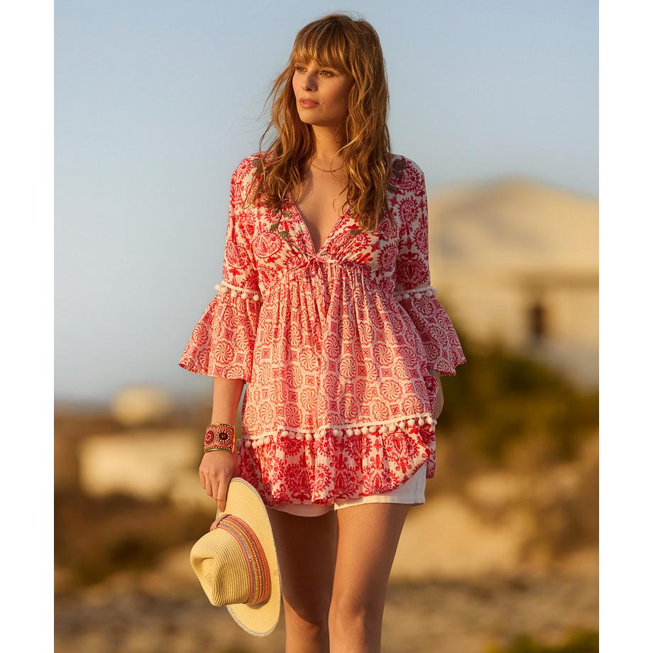 Joe Browns Baumwolltunika mit Quastenbesatz  