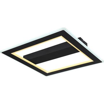 Plafonnier Mattia métal noir mat LED 45x45x5