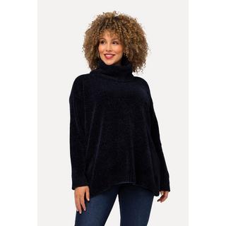 Ulla Popken  Pull oversize en maille chenille, col montant et manches longues 