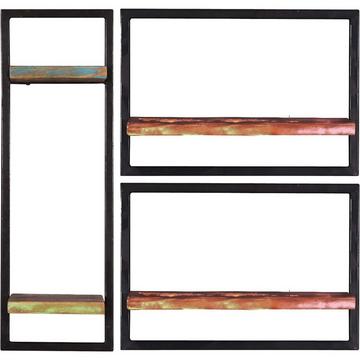 Mensola River colorato 80x25x75 (3 pezzi)