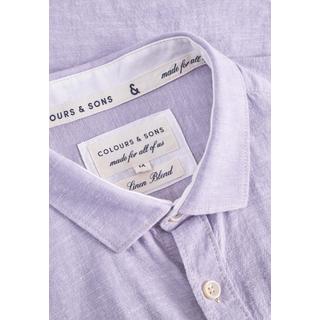 Colours & Sons Kurzarmhemd Leinenmischung Kent  