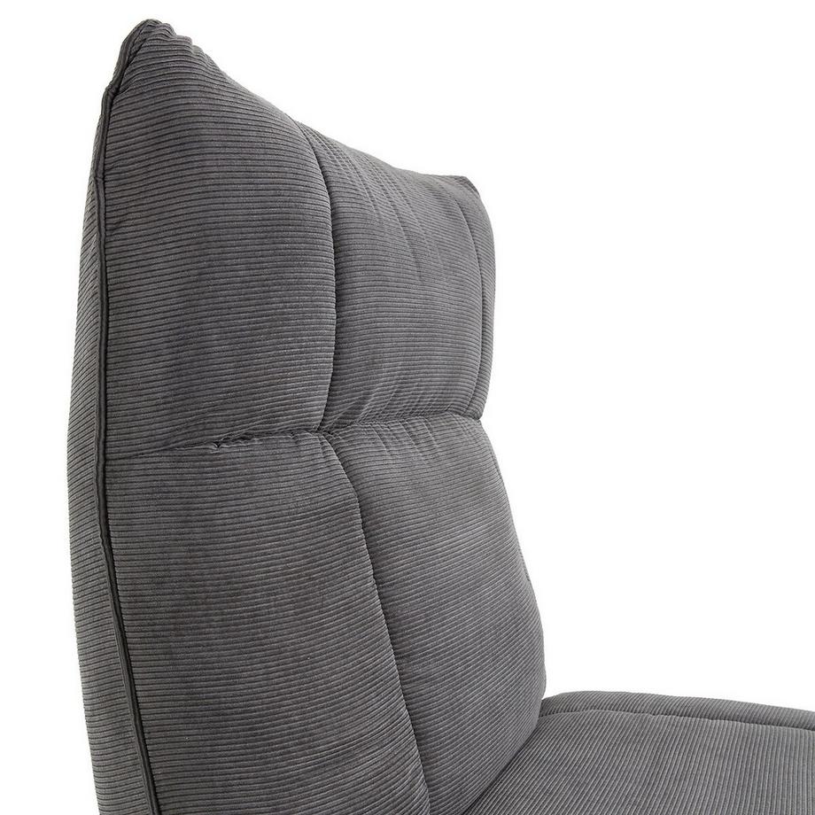AM.PM Fauteuil noyer et tissu velours côtelé  