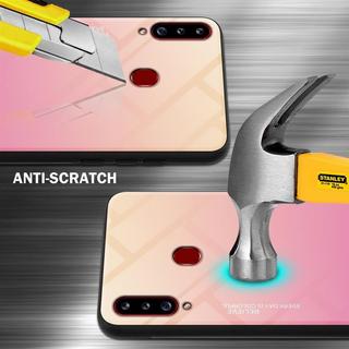 Cadorabo  Housse compatible avec Samsung Galaxy A20s - Coque de protection bicolore en silicone TPU et dos en verre trempé 