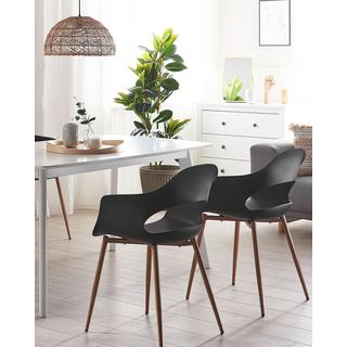 Beliani Lot de 2 chaises en Matière synthétique Moderne UTICA  