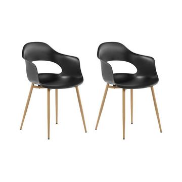 Set mit 2 Stühlen aus Kunststoff Modern UTICA