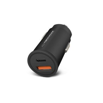 Esperanza Auto-Schnellladegerät 20 W, USB-C Pd 20 W / USB-A Qc 3.0 18 W