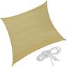 Tectake Voile d'ombrage carrée, beige  