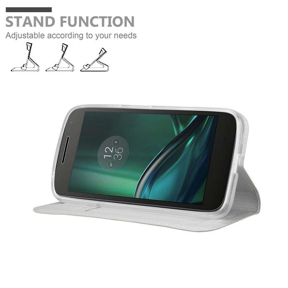 Cadorabo  Hülle für Motorola MOTO G4 PLAY Magnetverschluss, Kartenfach 