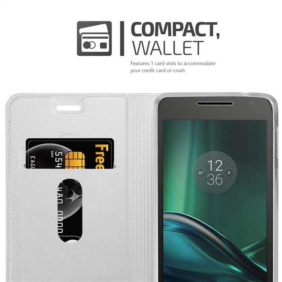 Cadorabo  Hülle für Motorola MOTO G4 PLAY Magnetverschluss, Kartenfach 