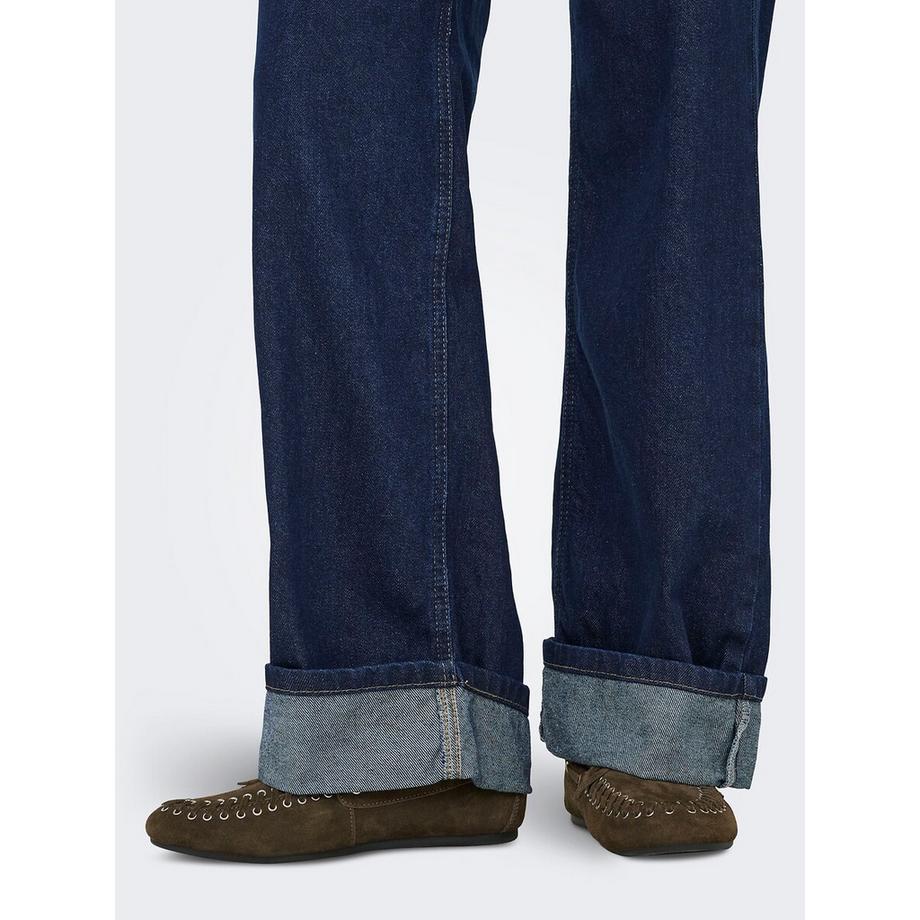 ONLY Weite Jeans mit Rand  