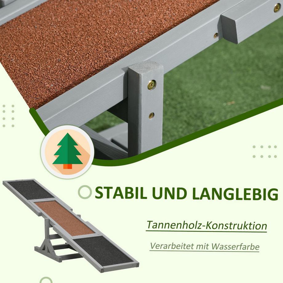 Northio  Chaise à bascule pour chien Chaise à bascule d'agilité en bois pour chiens, dressage et sports canins, pour grands chiens, 180x30x30cm 