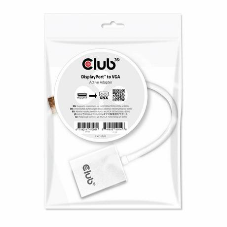Club3D  CLUB3D Displayport to VGA Active Adapter 