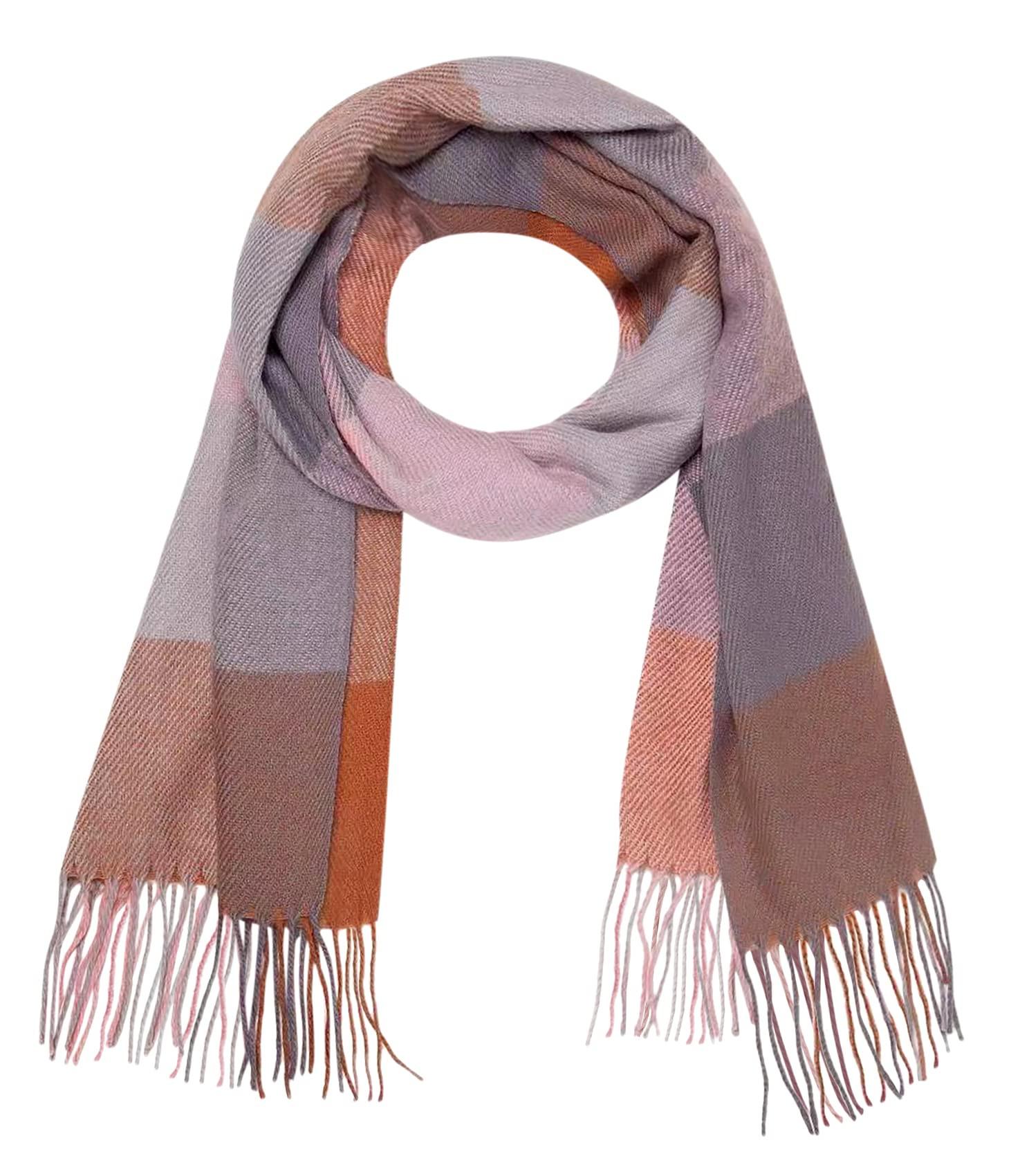 Only-bags.store Karierter Oversized Quadratischer Decken Schal Fransen  