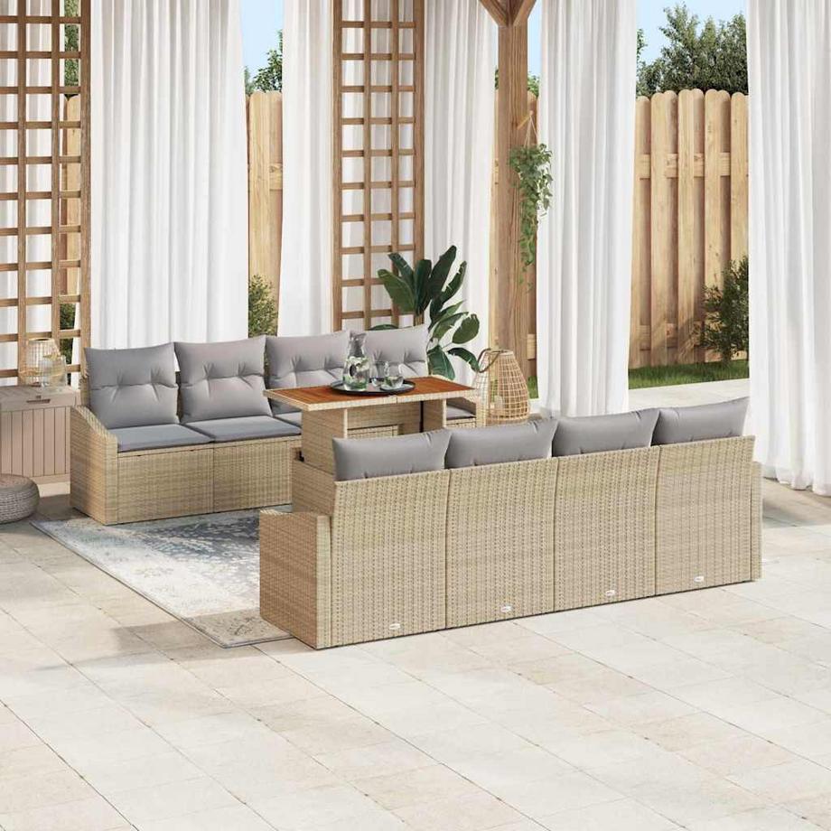 VidaXL Canapé de jardin poly rattan  