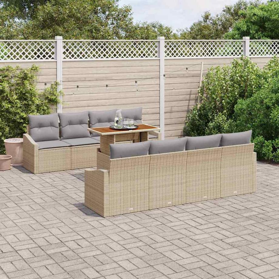 VidaXL Canapé de jardin poly rattan  