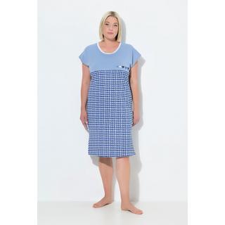 Ulla Popken Bigshirts 2er-Pack Karo Herzen Rundhals Halbarm  