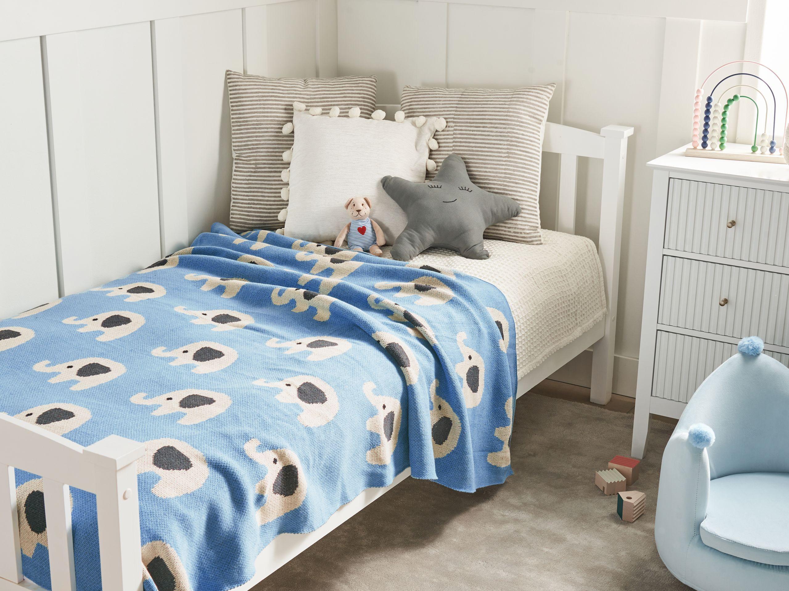 Beliani HILKOT Couverture Moderne en Coton  