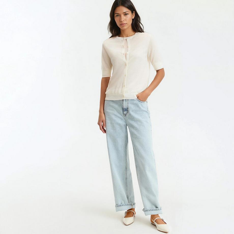 La Redoute Collections Cardigan Corto Maniche Corte Girocollo  