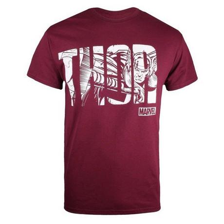 THOR Logo Print Kurzarm T-Shirt  