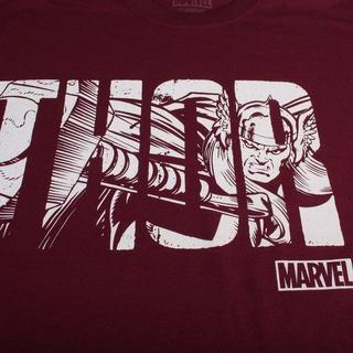 THOR Logo Print Kurzarm T-Shirt  