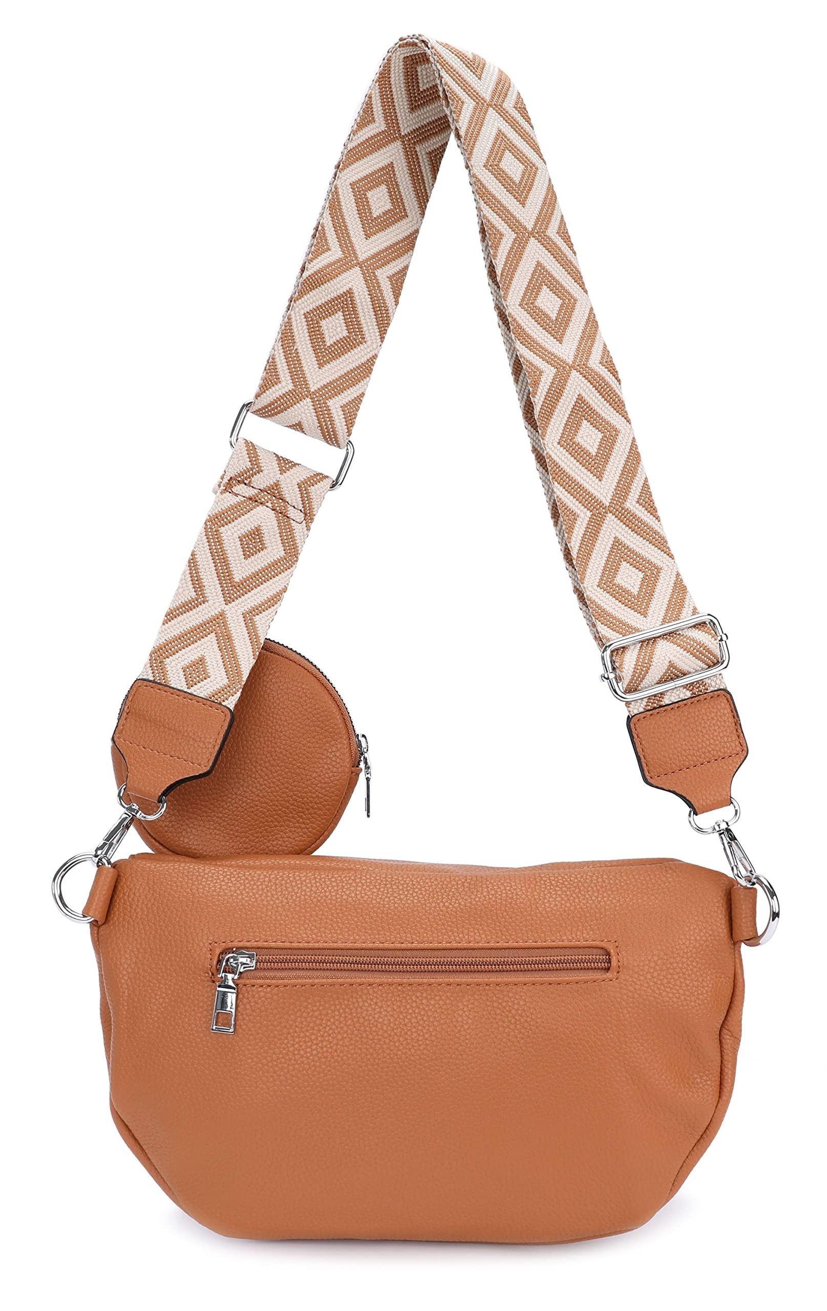 Only-bags.store 3-in-1 Umhängetasche mit Reissverschluss und verstellbarem breitem Riemen  