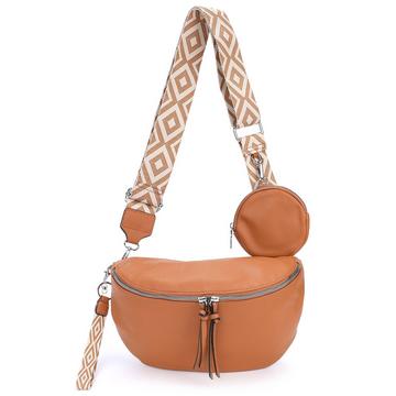 Umhängetasche, 3-in-1-Umhängetasche, Gürteltasche mit Reißverschluss und verstellbarem breiten Riemen