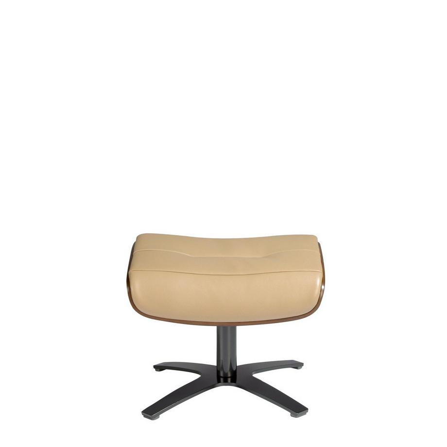 ANGEL CERDA Repose-pieds en cuir sable  