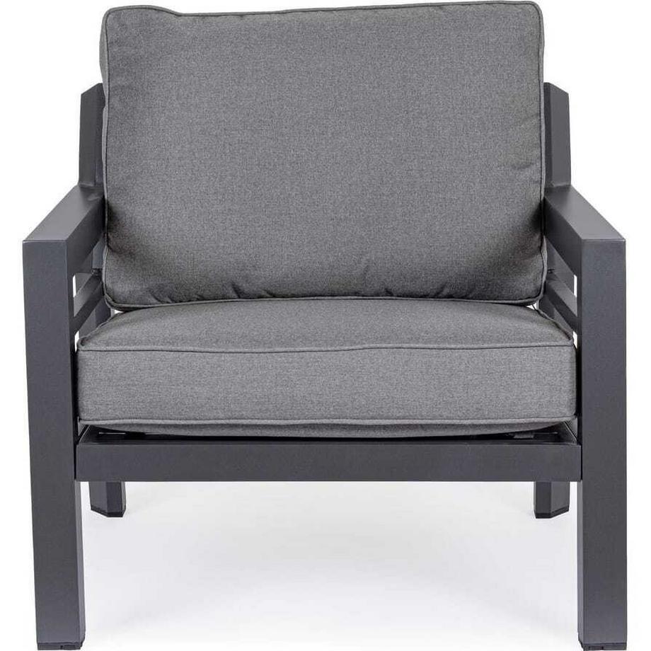mutoni lifestyle Fauteuil de jardin Hendrix anthracite  