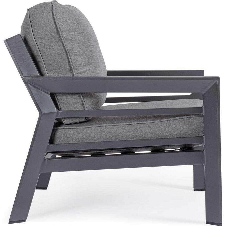 mutoni lifestyle Fauteuil de jardin Hendrix anthracite  