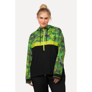 Ulla Popken  Hoodie, schnelltrocknend, Kapuze, Tunnelzug, Langarm 