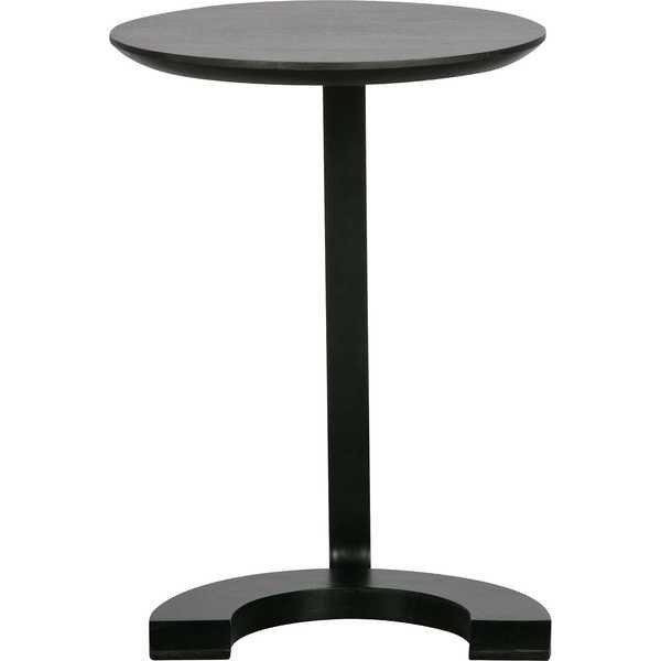 mutoni Table d'appoint Floor bois métal noir  