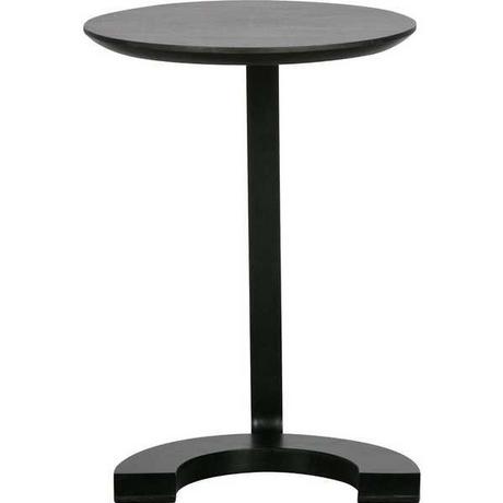 mutoni Table d'appoint Floor bois métal noir  