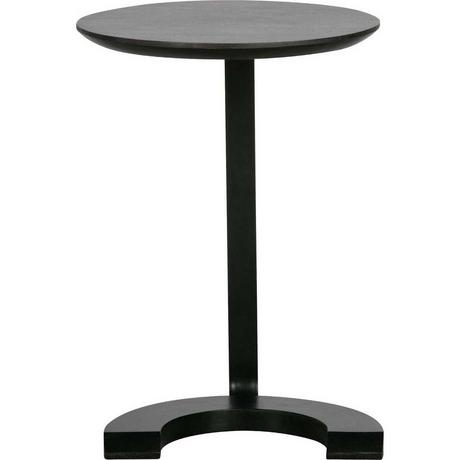 mutoni Table d&#039;appoint Floor bois métal noir  