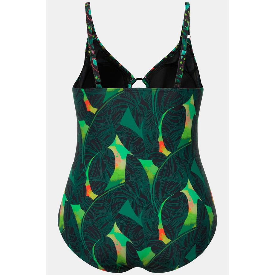 Ulla Popken Costume da bagno Mix di fantasie Coppe morbide Anello decorativo  