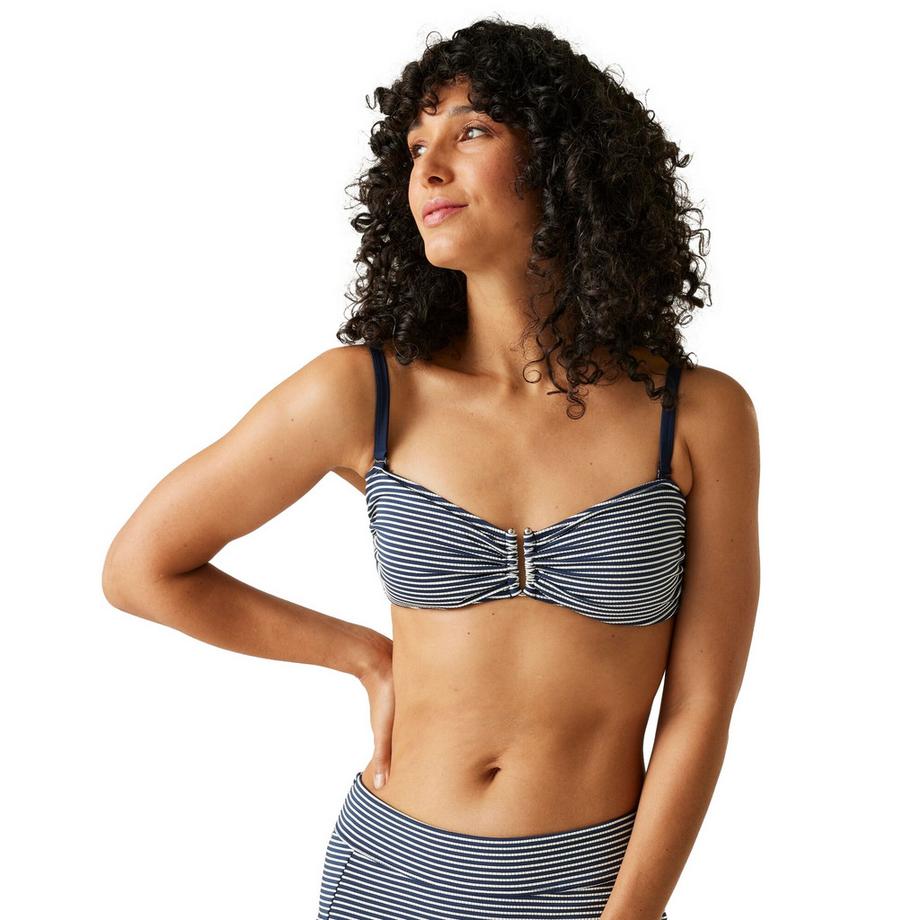 Regatta Aceana III Seersucker Gestreiftes Bikini Oberteil  