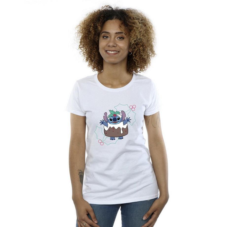 Disney Stitch Christmas Pudding T-Shirt  