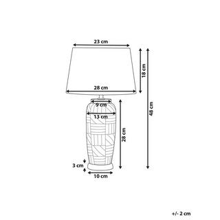 Beliani Tischleuchte aus Keramik Retro TRAISEN  