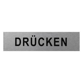 Pricenet Plaque de porte en aluminium " Drücken " 160x40mm  