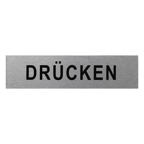 Pricenet Plaque de porte en aluminium " Drücken " 160x40mm  