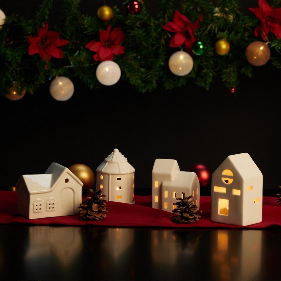 B2X  Maison de thé en céramique blanche 