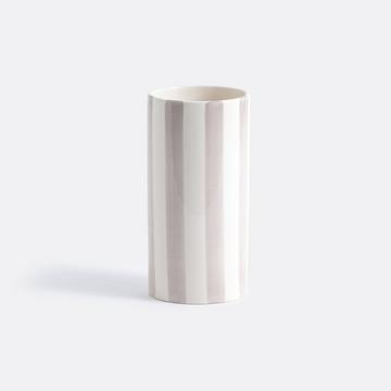 Vase en céramique à rayures