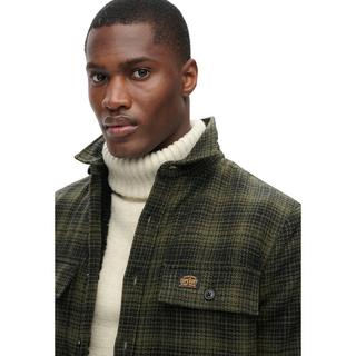 Superdry Wool Miller Camicia a Quadri Maniche Lunghe  