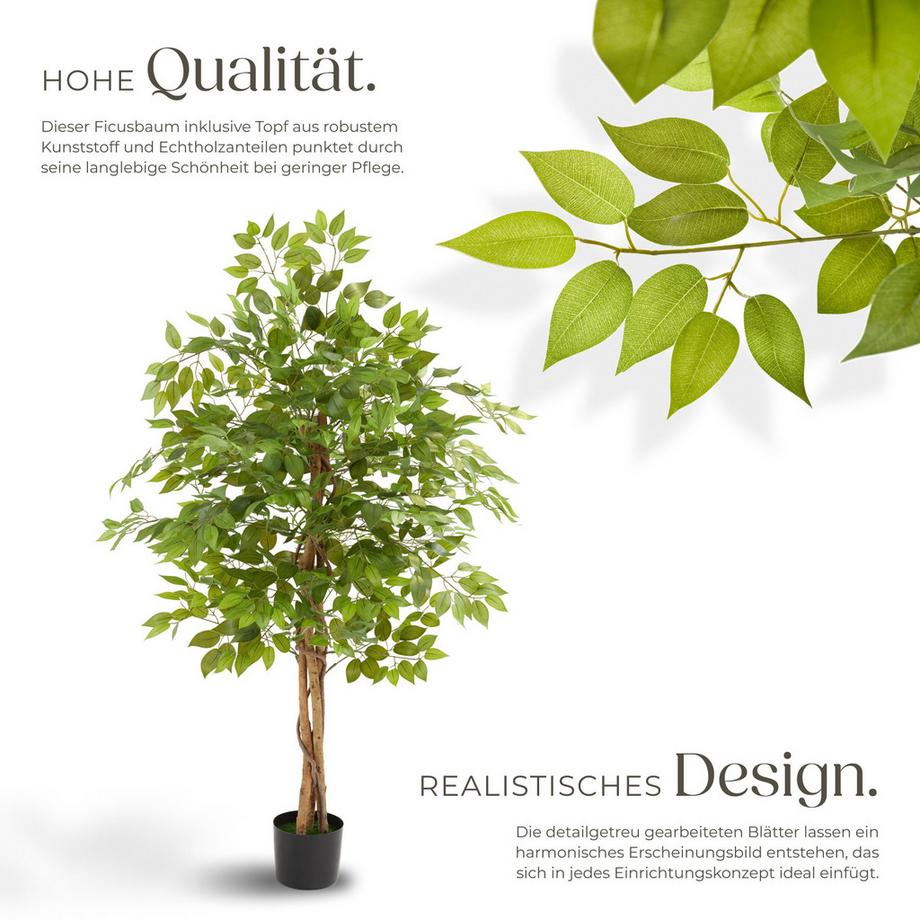 Tectake Albero di ficus artificiale Fida Varie misure  