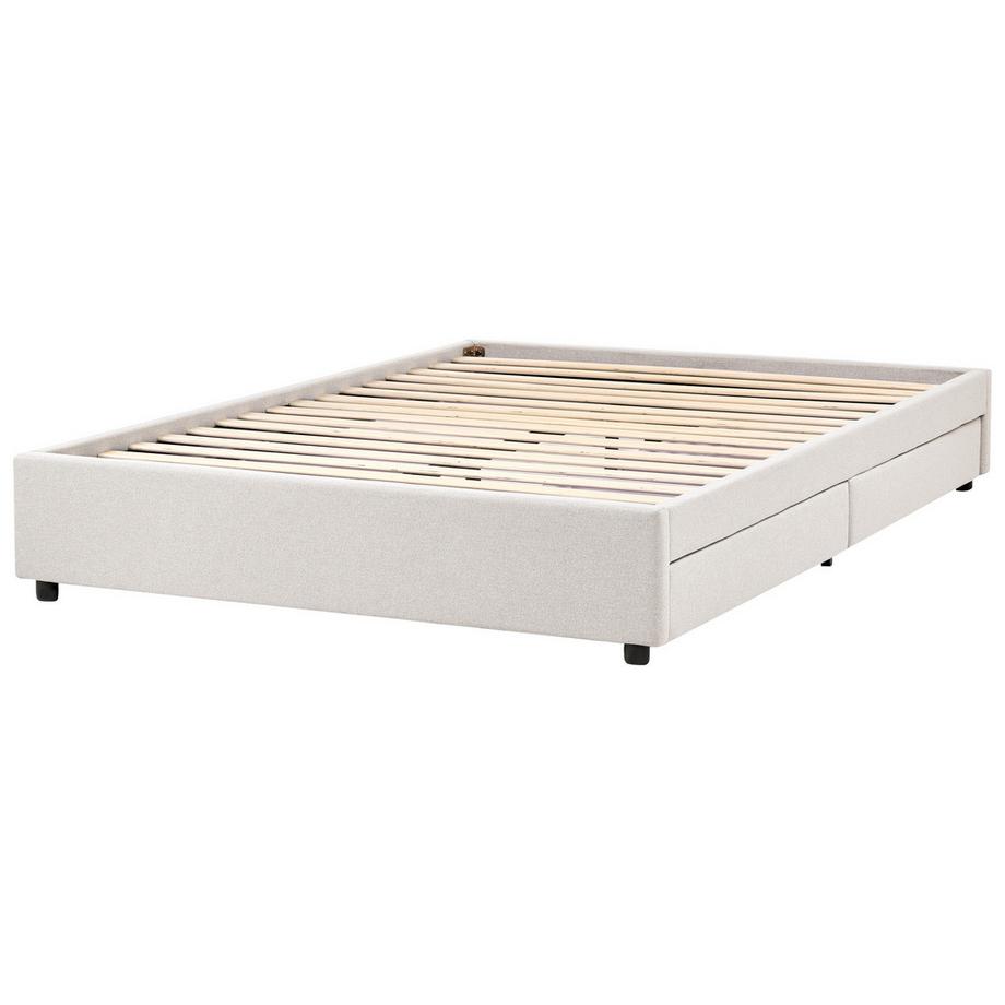 Beliani Letto con cassetti contenitore senza testata en Tessuto  PRADES  