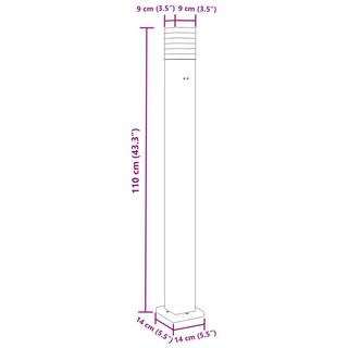 VidaXL Lampadaire d'extérieur aluminium  