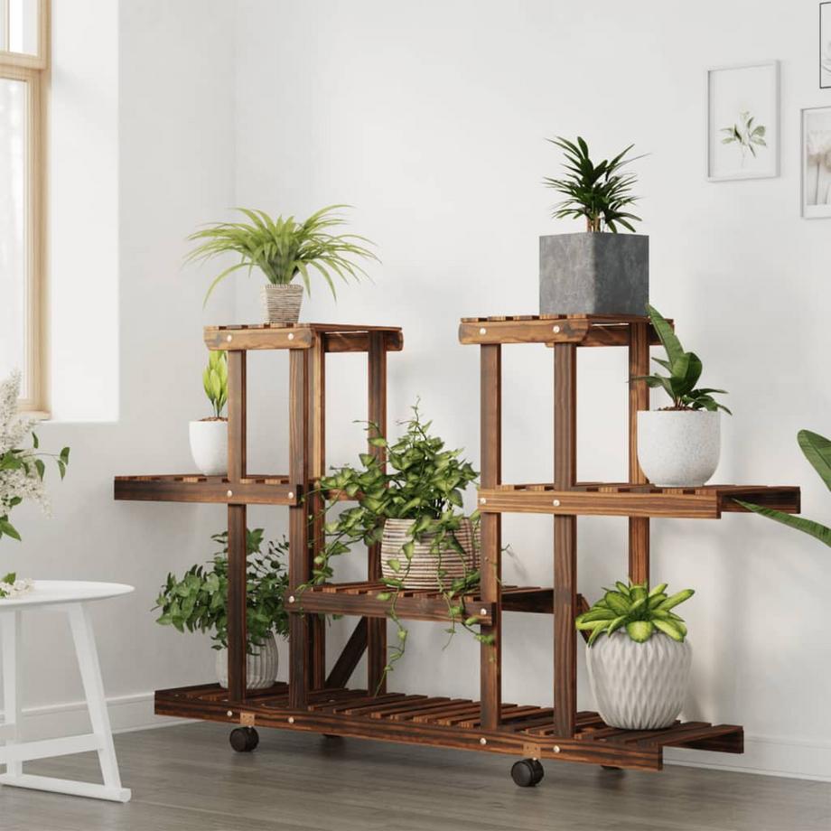 VidaXL portafiori con ruote Legno  