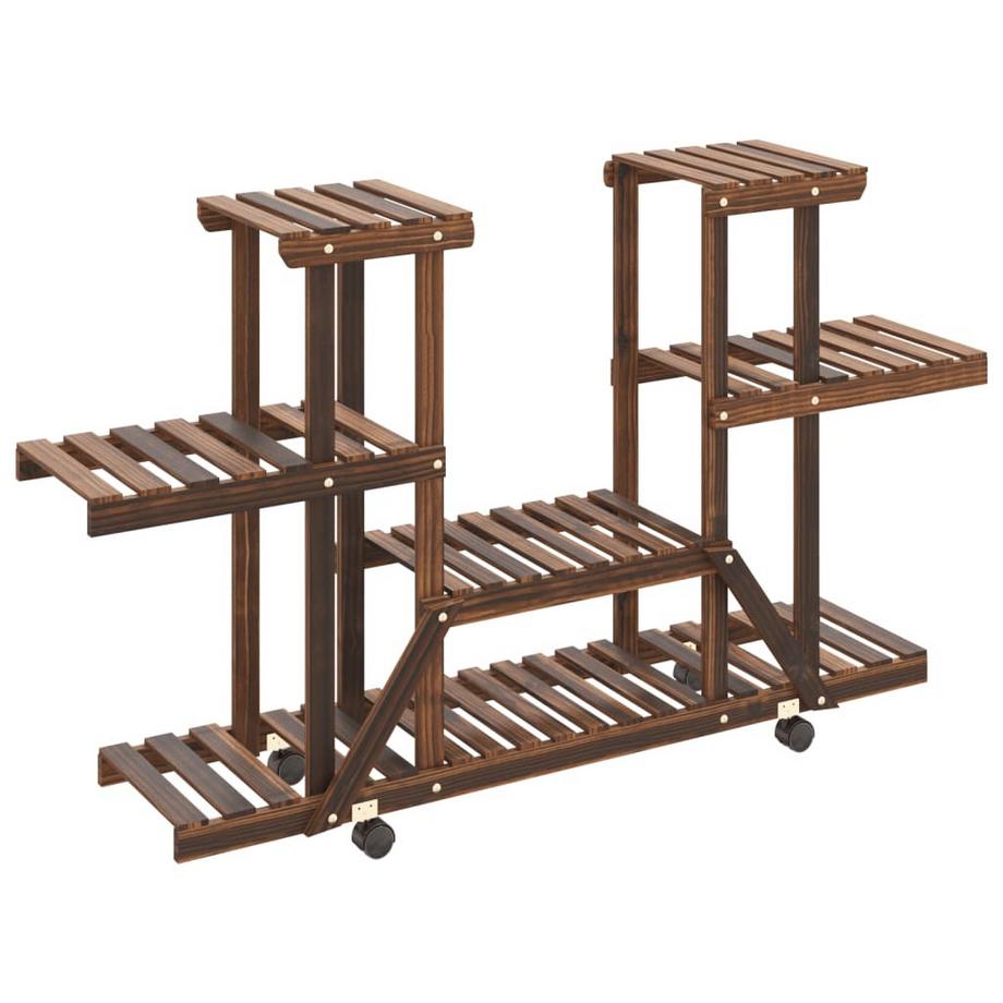 VidaXL portafiori con ruote Legno  