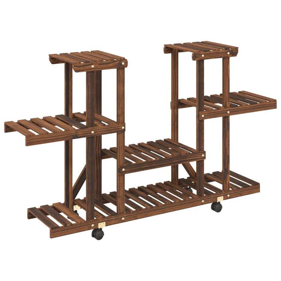 portafiori con ruote Legno